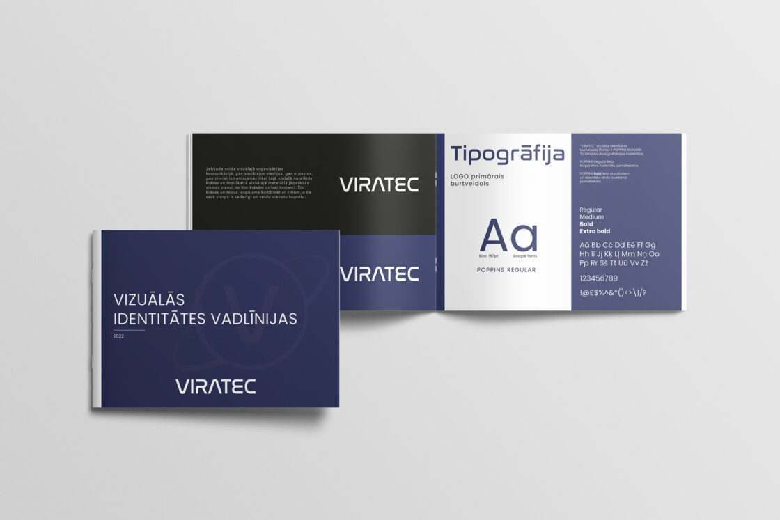 VIRATEC vizuālā identitāte